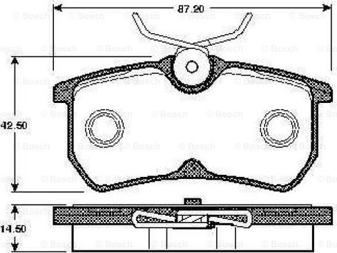 BOSCH 0 986 TB2 339 - Комплект спирачно феродо, дискови спирачки vvparts.bg