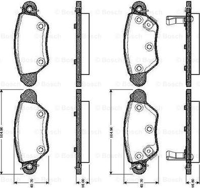 BOSCH 0 986 TB2 336 - Комплект спирачно феродо, дискови спирачки vvparts.bg