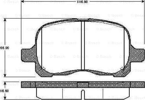 BOSCH 0 986 TB2 326 - Комплект спирачно феродо, дискови спирачки vvparts.bg