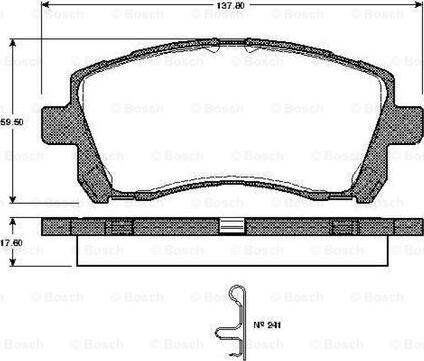 BOSCH 0 986 TB2 327 - Комплект спирачно феродо, дискови спирачки vvparts.bg