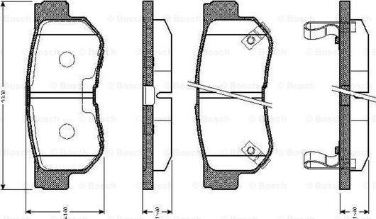 BOSCH 0 986 TB2 370 - Комплект спирачно феродо, дискови спирачки vvparts.bg