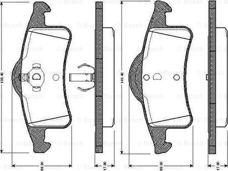 BOSCH 0 986 TB2 373 - Комплект спирачно феродо, дискови спирачки vvparts.bg