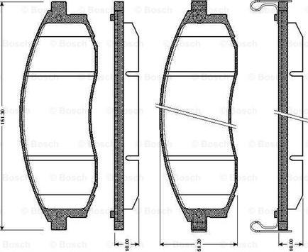 BOSCH 0 986 TB2 293 - Комплект спирачно феродо, дискови спирачки vvparts.bg