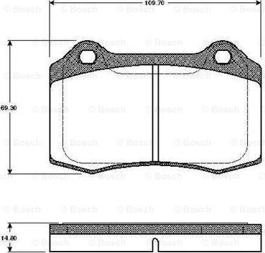 BOSCH 0 986 TB2 244 - Комплект спирачно феродо, дискови спирачки vvparts.bg