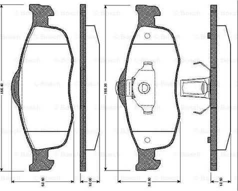 BOSCH 0 986 TB2 240 - Комплект спирачно феродо, дискови спирачки vvparts.bg