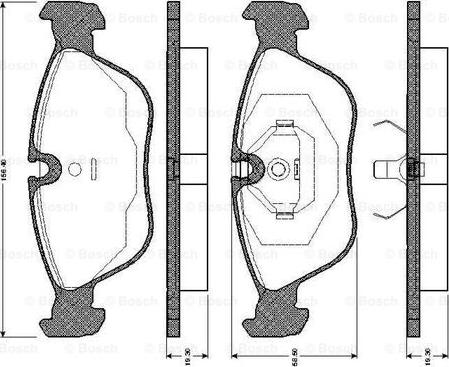 BOSCH 0 986 TB2 248 - Комплект спирачно феродо, дискови спирачки vvparts.bg