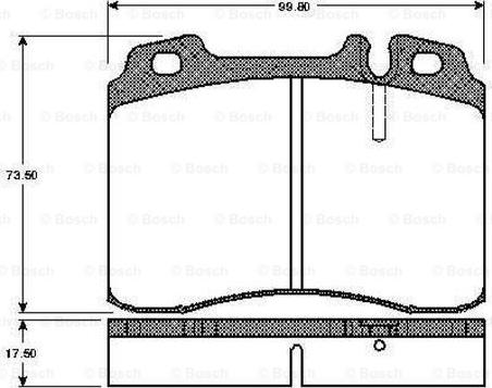 BOSCH 0 986 TB2 203 - Комплект спирачно феродо, дискови спирачки vvparts.bg