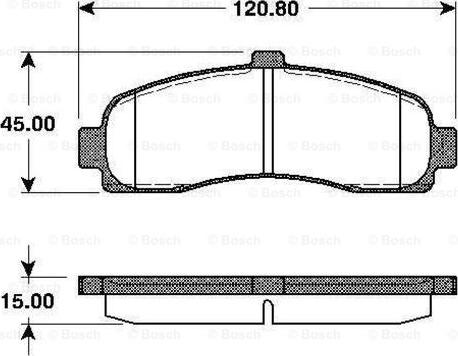 BOSCH 0 986 TB2 239 - Комплект спирачно феродо, дискови спирачки vvparts.bg