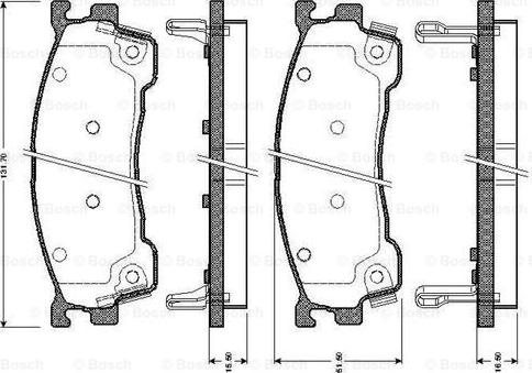 BOSCH 0 986 TB2 226 - Комплект спирачно феродо, дискови спирачки vvparts.bg