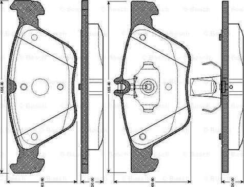 BOSCH 0 986 TB2 748 - Комплект спирачно феродо, дискови спирачки vvparts.bg