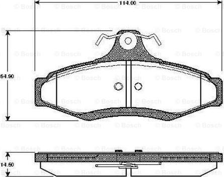 BOSCH 0 986 TB2 762 - Комплект спирачно феродо, дискови спирачки vvparts.bg