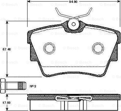 BOSCH 0 986 TB2 737 - Комплект спирачно феродо, дискови спирачки vvparts.bg