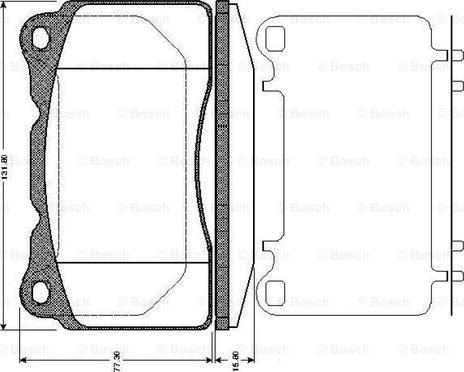 BOSCH 0 986 TB2 770 - Комплект спирачно феродо, дискови спирачки vvparts.bg