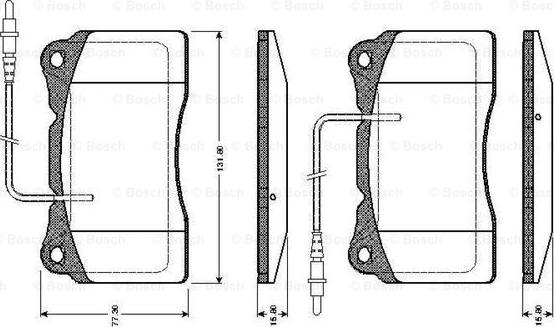 BOSCH 0 986 TB2 771 - Комплект спирачно феродо, дискови спирачки vvparts.bg