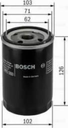 BOSCH 0 986 TF0 036 - Горивен филтър vvparts.bg