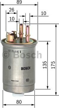 BOSCH 0 450 906 357 - Горивен филтър vvparts.bg