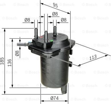 BOSCH 0 450 907 013 - Горивен филтър vvparts.bg