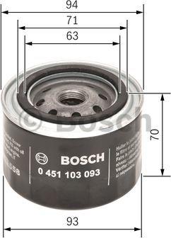 BOSCH 0 451 103 093 - Маслен филтър vvparts.bg