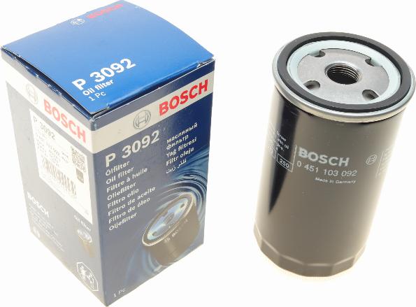 BOSCH 0 451 103 092 - Маслен филтър vvparts.bg