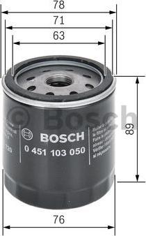 BOSCH 0 451 103 050 - Маслен филтър vvparts.bg