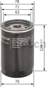 BOSCH 0 451 103 074 - Маслен филтър vvparts.bg