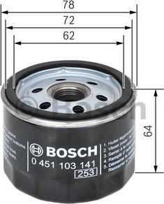 BOSCH 0 451 103 141 - Маслен филтър vvparts.bg