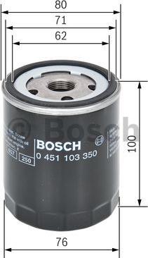 BOSCH 0 451 103 350 - Маслен филтър vvparts.bg