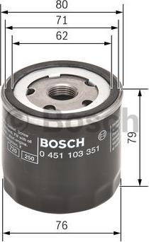 BOSCH 0 451 103 351 - Маслен филтър vvparts.bg