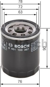 BOSCH 0 451 103 367 - Маслен филтър vvparts.bg