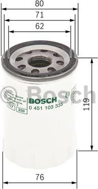 BOSCH 0 451 103 335 - Маслен филтър vvparts.bg