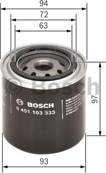 BOSCH 0 451 103 333 - Маслен филтър vvparts.bg