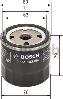 BOSCH 0 451 103 297 - Маслен филтър vvparts.bg