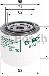 BOSCH 0 451 103 260 - Маслен филтър vvparts.bg