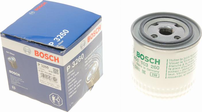 BOSCH 0 451 103 260 - Маслен филтър vvparts.bg