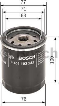 BOSCH 0 451 103 232 - Маслен филтър vvparts.bg