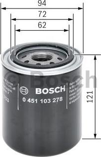 BOSCH 0 451 103 278 - Маслен филтър vvparts.bg