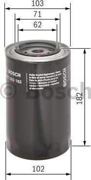 BOSCH 0 451 302 182 - Маслен филтър vvparts.bg