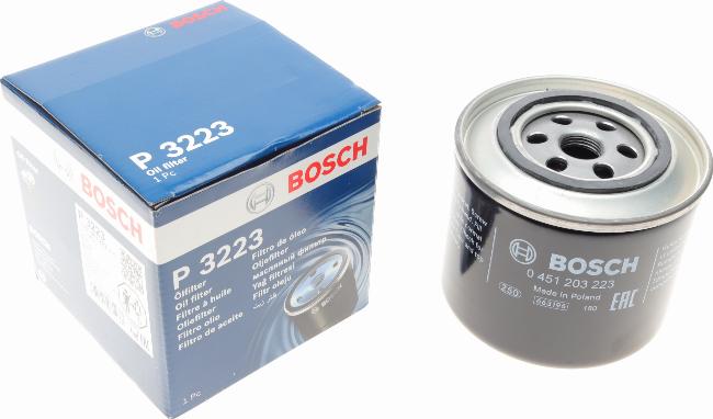 BOSCH 0 451 203 223 - Маслен филтър vvparts.bg