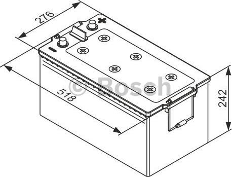 BOSCH 0 092 TE0 800 - Стартов акумулатор vvparts.bg