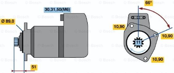 BOSCH 0 001 416 049 - Стартер vvparts.bg