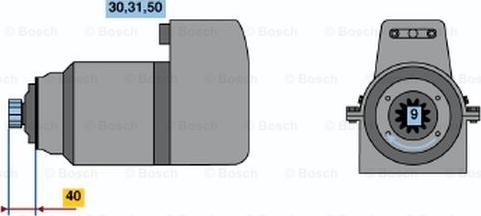 BOSCH 0 001 416 040 - Стартер vvparts.bg