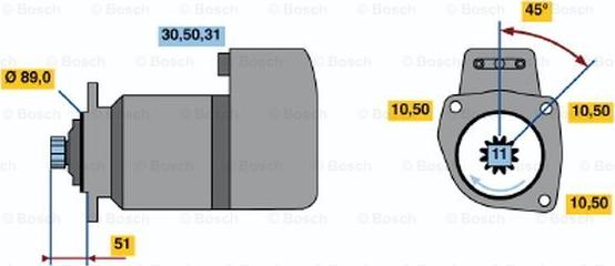 BOSCH 0 001 416 043 - Стартер vvparts.bg