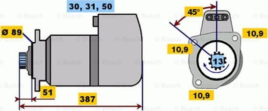 BOSCH 0 001 416 064 - Стартер vvparts.bg