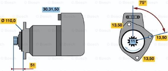 BOSCH 0 001 416 068 - Стартер vvparts.bg