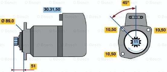 BOSCH 0 986 012 740 - Стартер vvparts.bg