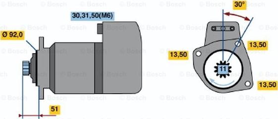 BOSCH 0 001 416 052 - Стартер vvparts.bg