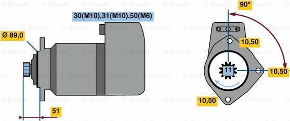 BOSCH 0 001 416 071 - Стартер vvparts.bg