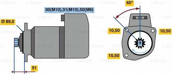 BOSCH 0 001 418 012 - Стартер vvparts.bg