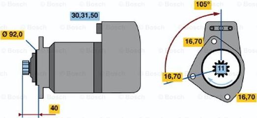 BOSCH 0 986 013 450 - Стартер vvparts.bg