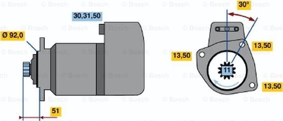 BOSCH 0 001 417 066 - Стартер vvparts.bg